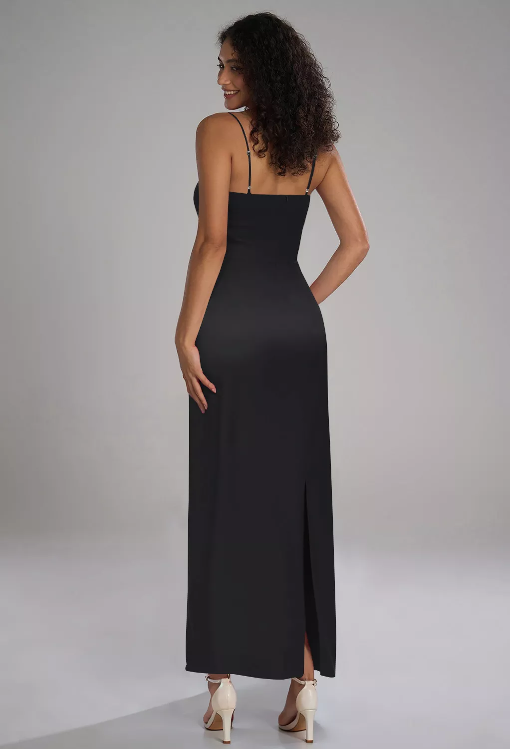 AW Laila Black Metallic  Wedding Guest Dresses